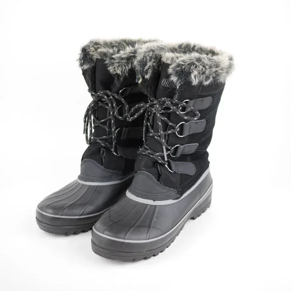 Khombu | Shoes | Khombu Womens 9 Black Leather Rubber Winter  display picture 1